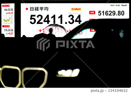 日本の東京都市景観初5万2000円突破・5万2411円34銭株価/終値。TOPIXも最高値更新 134104632