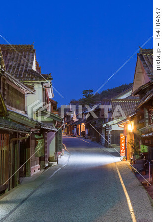 岡山_吹屋ふるさと村の夜景風景 134104637