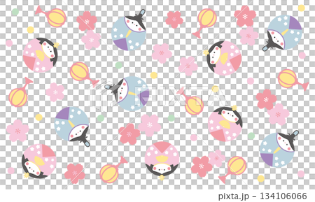 まるいかわいいひなまつりの壁紙 まるいかわいいひなまつりの壁紙 134106066