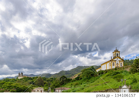 Churches on the hills of Ouro Preto Churches on the hills of Ouro Preto 134106157