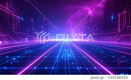 サイバー空間のイメージ背景 134106426