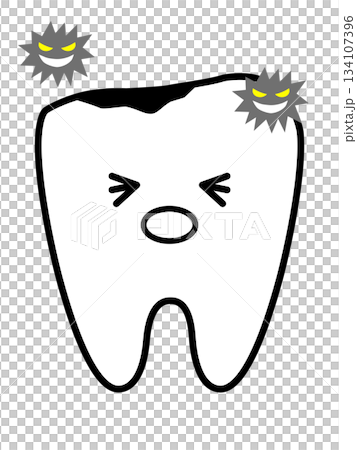 可愛的蛀牙角色 134107396