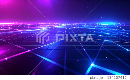 サイバー空間の抽象的な背景 134107412
