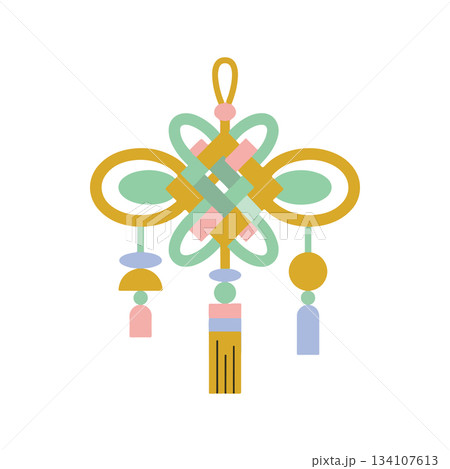 Geometric Chinese Knot Illustration Geometric Chinese Knot Illustration 134107613