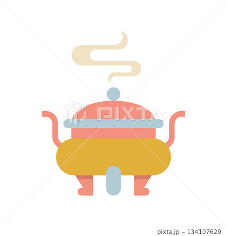 Chinese incense burner, incense smoke 134107629