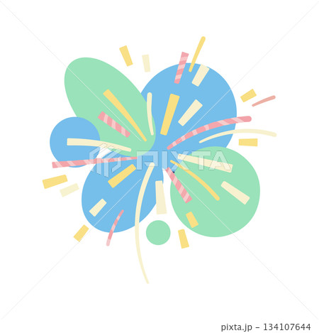 Colorful Fireworks Illustration 134107644