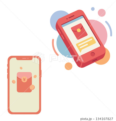 Digital Red Envelope on Smartphones 134107827