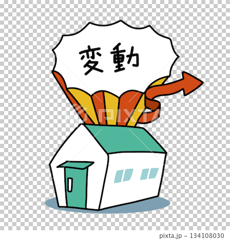 Variable interest rate illustration icon 134108030