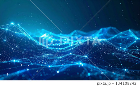 サイバーデジタル空間イメージ背景 134108242