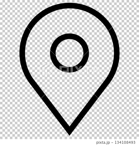 Simple map pin line icon, location concept Simple map pin line icon, location concept 134108493