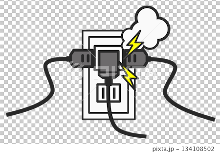 因插座用電過熱或短路引起的火災 134108502