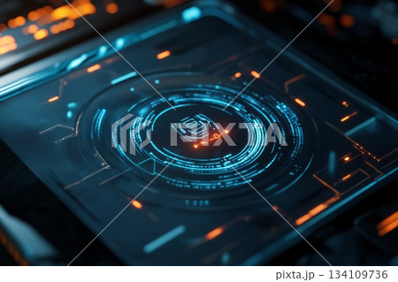 Close up view of a computer processor on a circuit board with intricate details and connections Close up view of a computer processor on a circuit board with intricate details and connections 134109736