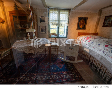 Charming view of the Golden Lane, a narrow historic street located inside Prague Castle. Charming view of the Golden Lane, a narrow historic street located inside Prague Castle. 134109860