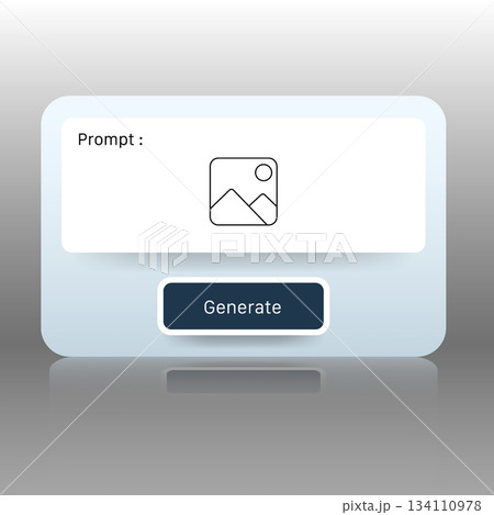 Clean Modern AI Image Generator Interface Design Mockup 134110978