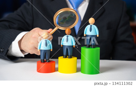 Evaluation of the performance of office workers and salespeople. Productivity measurement and career assessment. Performance reviews and workplace improvement. 134111302