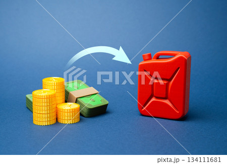 High gasoline and fuel prices. Increased excise taxes and duties. Rising transport costs and market pressure. Energy economy and consumer spending impact. 134111681