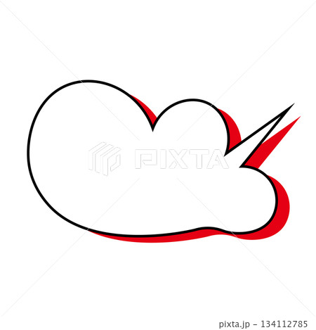 シンプルな吹き出しのイラスト もこもこ シンプルな吹き出しのイラスト もこもこ 134112785