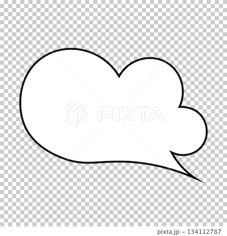 Simple speech bubble illustration - Fluffy Simple speech bubble illustration - Fluffy 134112787