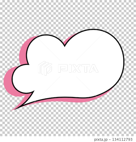Simple speech bubble illustration - Fluffy Simple speech bubble illustration - Fluffy 134112793