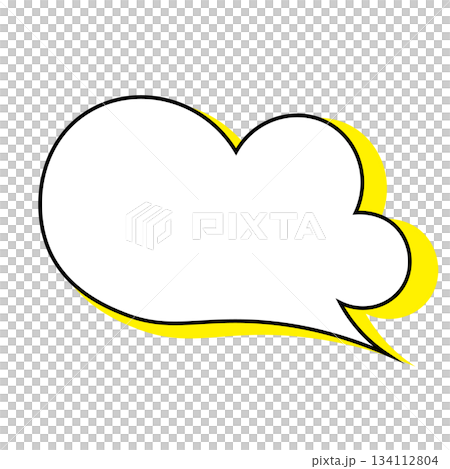 Simple speech bubble illustration - Fluffy Simple speech bubble illustration - Fluffy 134112804