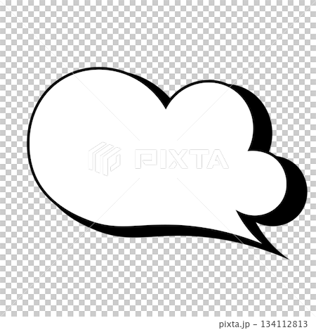 Simple speech bubble illustration - Fluffy Simple speech bubble illustration - Fluffy 134112813