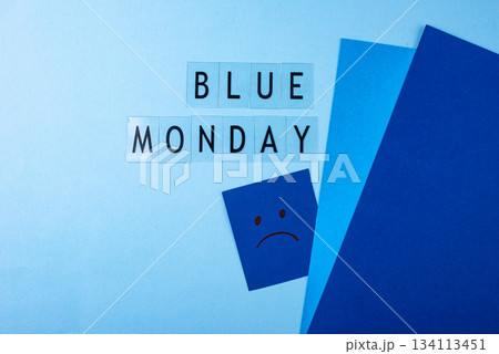 Blue monday concept, post-holiday blues 134113451