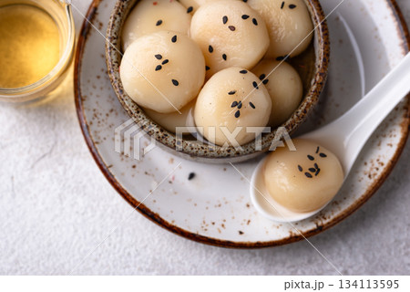 Tang yuan rice dumpling balls for Chinese lunar New year celebration Tang yuan rice dumpling balls for Chinese lunar New year celebration 134113595