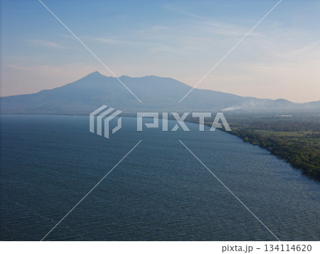 Granada city on mombacho volcano background 134114620