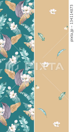 Assorted floral geometric and heart pattern panel designs in soft pastel colors Assorted floral geometric and heart pattern panel designs in soft pastel colors 134114873