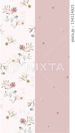 Assorted floral geometric and heart pattern panel designs in soft pastel colors Assorted floral geometric and heart pattern panel designs in soft pastel colors 134114925
