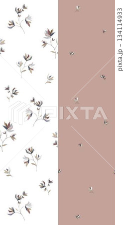 Assorted floral geometric and heart pattern panel designs in soft pastel colors Assorted floral geometric and heart pattern panel designs in soft pastel colors 134114933
