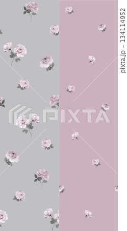 Assorted floral geometric and heart pattern panel designs in soft pastel colors Assorted floral geometric and heart pattern panel designs in soft pastel colors 134114952