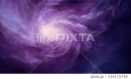 Cosmic Swirl Purple Nebula Space Background with Stars Cosmic Swirl Purple Nebula Space Background with Stars 134115748
