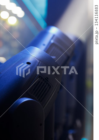 row of moving heads stage lighting fixtures 134116883