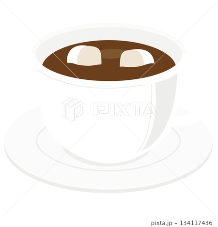 マグカップに入った温かいホットチョコレート 134117436