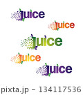 Colorful JUICE logo with freshness 134117536