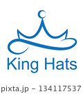 King crown merged with hat 134117537