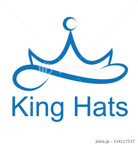 King crown merged with hat King crown merged with hat 134117537