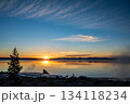sunset on the lake,Yellowstone, National Park 134118234