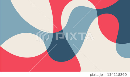 pink and green organic shape pattern, set of shapes in modern style, seamless pattern background, vector abstract liquid blobs collection design, melt drops Matisse elements abstract wallpaper	 134118260