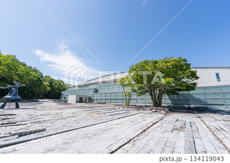 郡山市立美術館と石畳の前庭 134119043