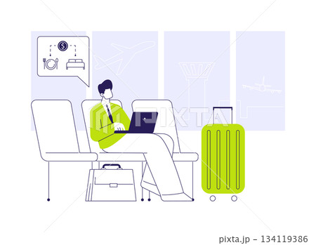 Travel and spending expenses abstract concept vector illustration. 134119386