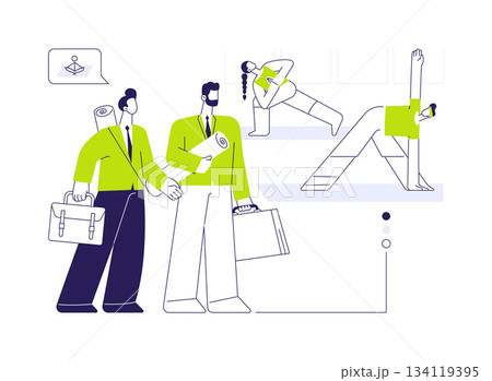 Wellness program abstract concept vector illustration. Wellness program abstract concept vector illustration. 134119395