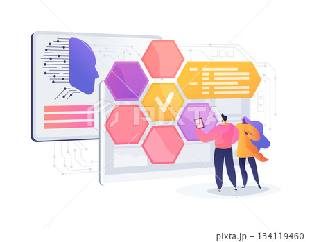 AI in Self-Healing Networks abstract concept vector illustration. AI in Self-Healing Networks abstract concept vector illustration. 134119460