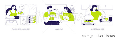 Healthy snack isolated cartoon vector illustrations se Healthy snack isolated cartoon vector illustrations se 134119489