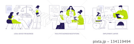 Commercial law isolated cartoon vector illustrations se 134119494