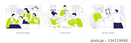 Legal services isolated cartoon vector illustrations se Legal services isolated cartoon vector illustrations se 134119498