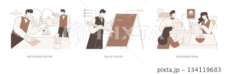 Restaurant business isolated cartoon vector illustrations se 134119683