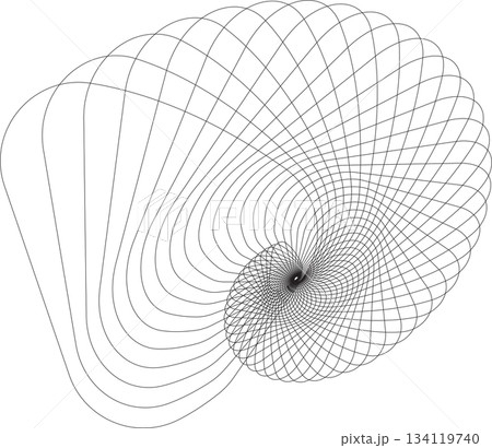 Geometric shape line with blend effect effect. Futuristic technology concept Geometric shape line with blend effect effect. Futuristic technology concept 134119740