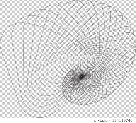 Geometric shape line with blend effect effect. Futuristic technology concept Geometric shape line with blend effect effect. Futuristic technology concept 134119740